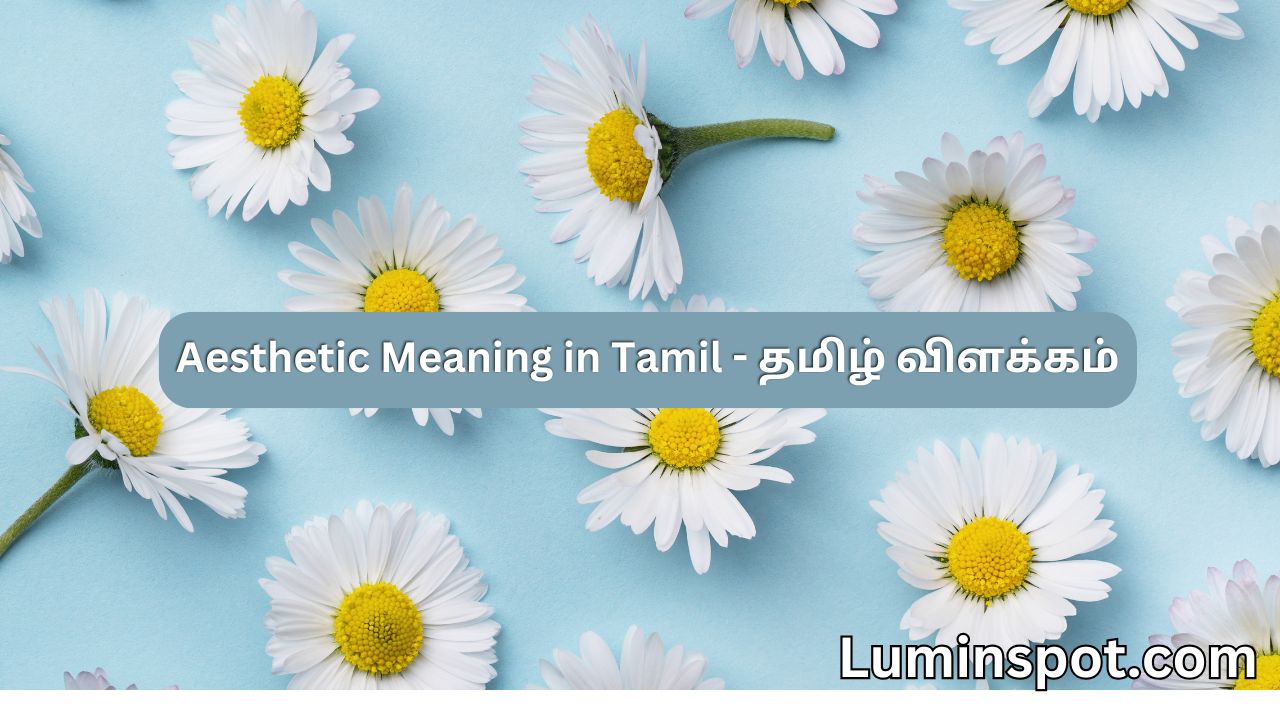 Aesthetic Meaning in Tamil – தமிழ் விளக்கம்