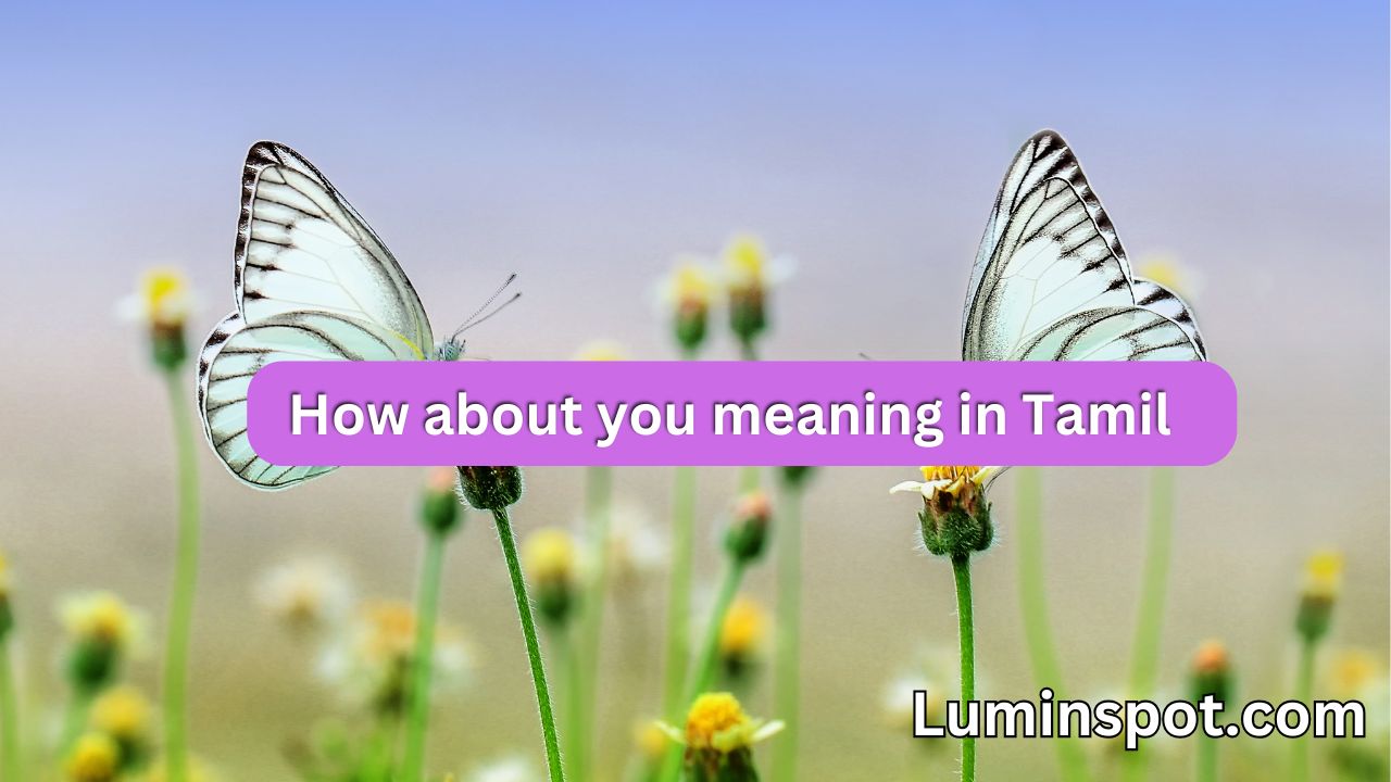 How about you meaning in Tamil