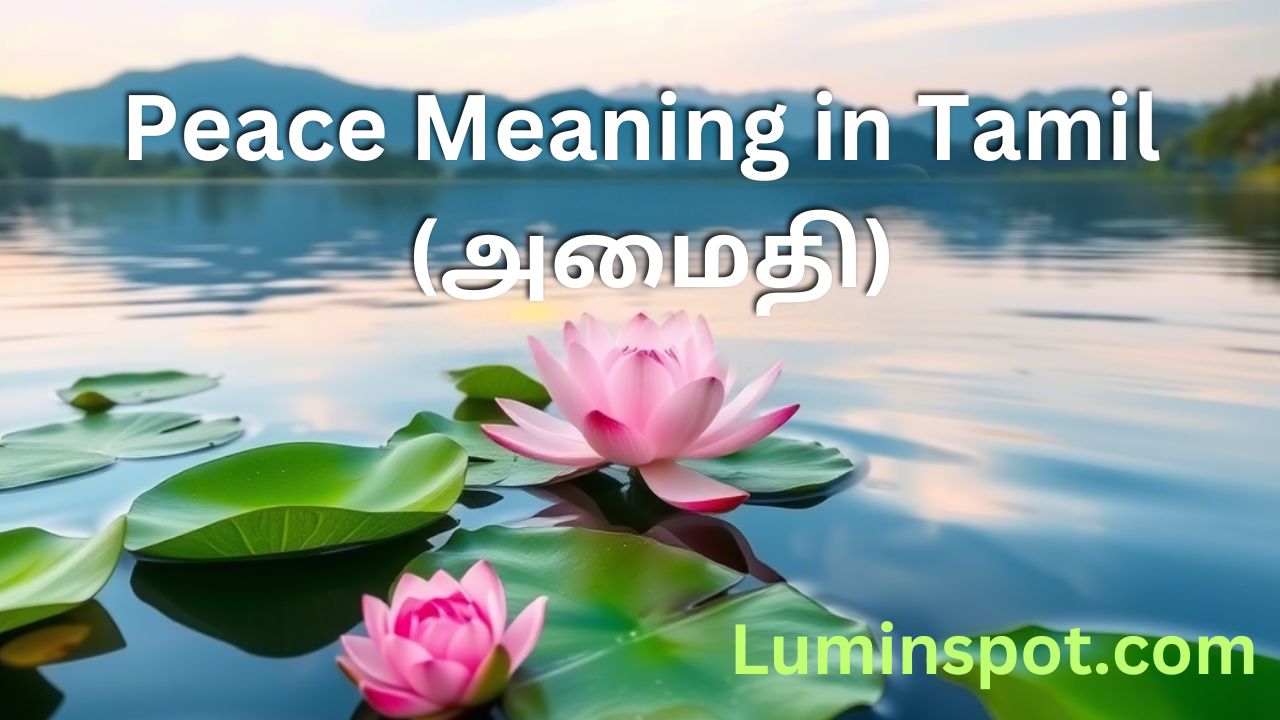 Peace Meaning in Tamil and Its Importance